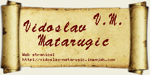 Vidoslav Matarugić vizit kartica